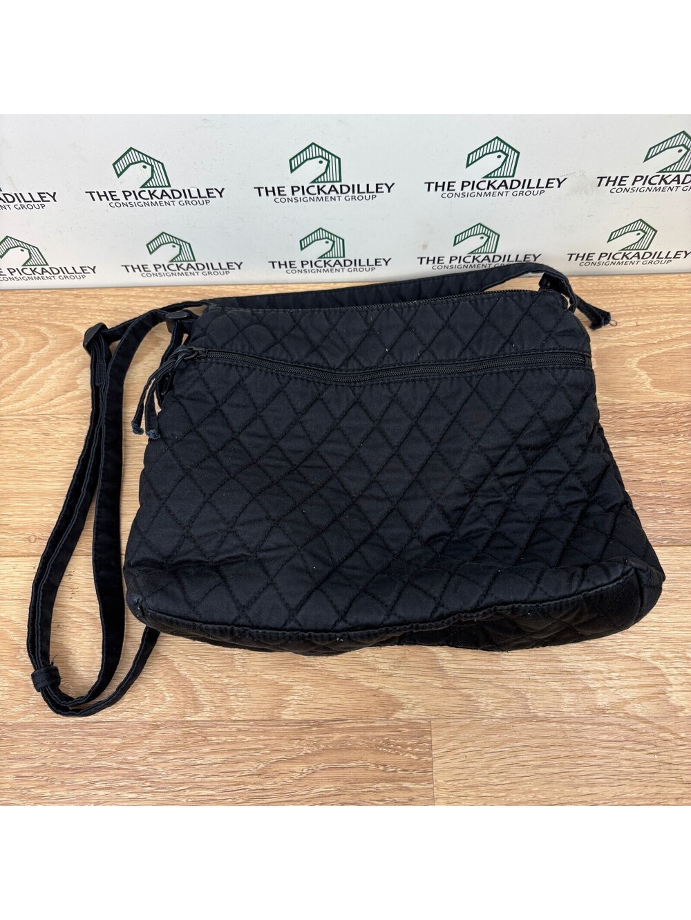 Black quilted crossbody bag